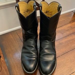 Men’s Justin Ropers, Black size 12D